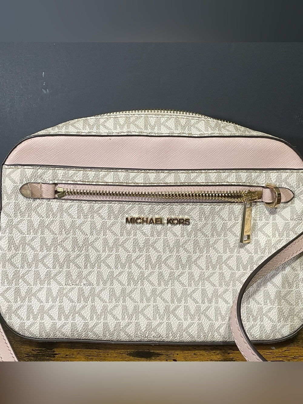 Michael Kors Cream Signature Crossbody
